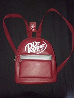 Dr Pepper Leather Backpack