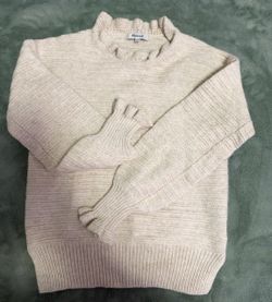 Madewell Ruffle Neck Knit Sweater