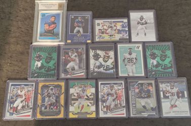 Saquon Barkley Football Cards! 15 card Lot! Graded CGS 10 Gem Mint! Rc Card! Inserts! Prizms!