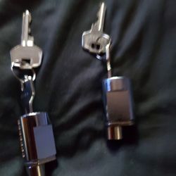 2 NEW 22 MM Storage Steel Barrel Cylinder Locks W/2Keys Each
