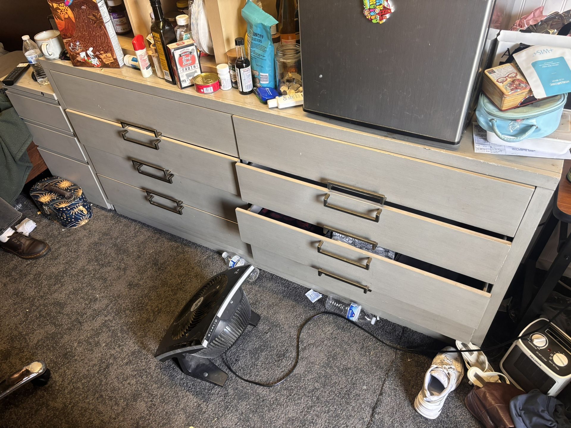 Long Grey Dresser