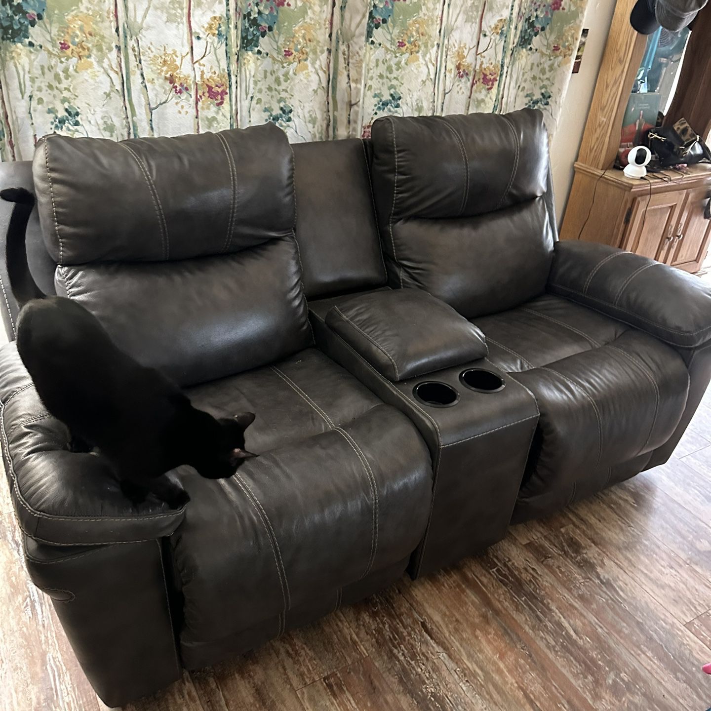 Leather Dual Reclining Sofa 