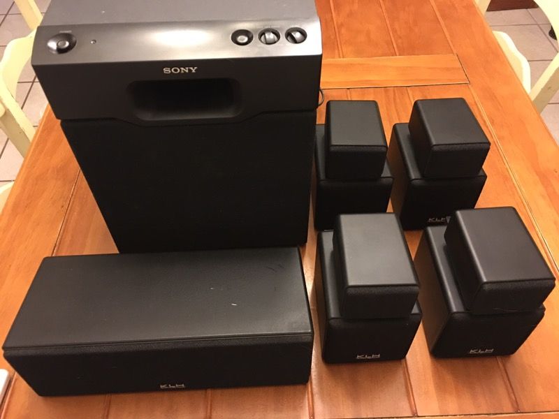 ***Sony SA-WM20 KLH 943PL KLH TW-09B Complete 5.1 Home Theater Sound System***