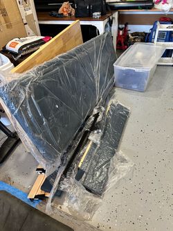 King Headboard and Bedframe - MISSING PARTS READ DESCRIPTION SEE PHOTOS