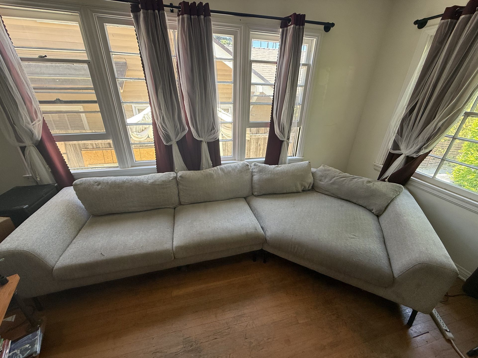 Grey/Beige Wedge Sofa