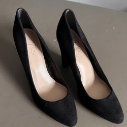 Fergie Black Suede High Heels