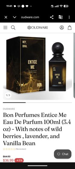 New! Bon Perfumes Entice Me Eau De Parfum 100ml (3.4 oz)
