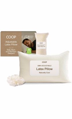 NEW SEALED Coop Adjustable Latex Pillow Firm Queen