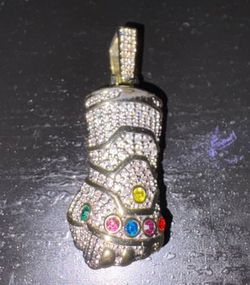 Thanos Infinity Gauntlet Yellow Gold Pendant