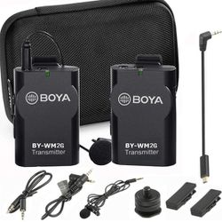 BOYA BY-WM2G Wireless Microphone for Smartphone, Tablet, DSLR, Camcorder, Audio Recorder, PC - Up to 50m Operation Range,