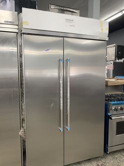 Kitchen aid 48” built in refrigerator in stainless steel new open box