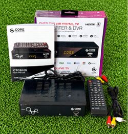Core Innovations CTCB105 Digital TV Converter Box DVR HDMI USB New Open Box