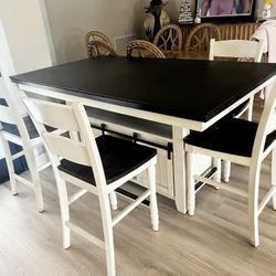 Bar Height Kitchen/ Dining Room Table And 6 Chairs 