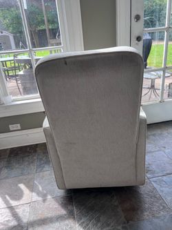 Beige Swivel Glider