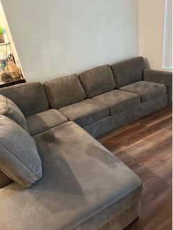 Charcoal gray sectional sofa