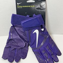 Nike Alpha Huarache Elite Batting Gloves Baseball Purple Mens Size Large & X-Large CV0696-552 New