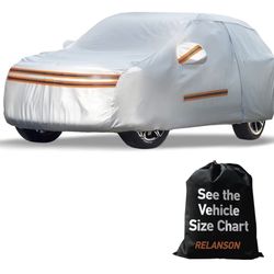 RELANSON Thicken Car Cover For Rain Snow Sun Uv Hail Protection for Pickup SUV Sedan