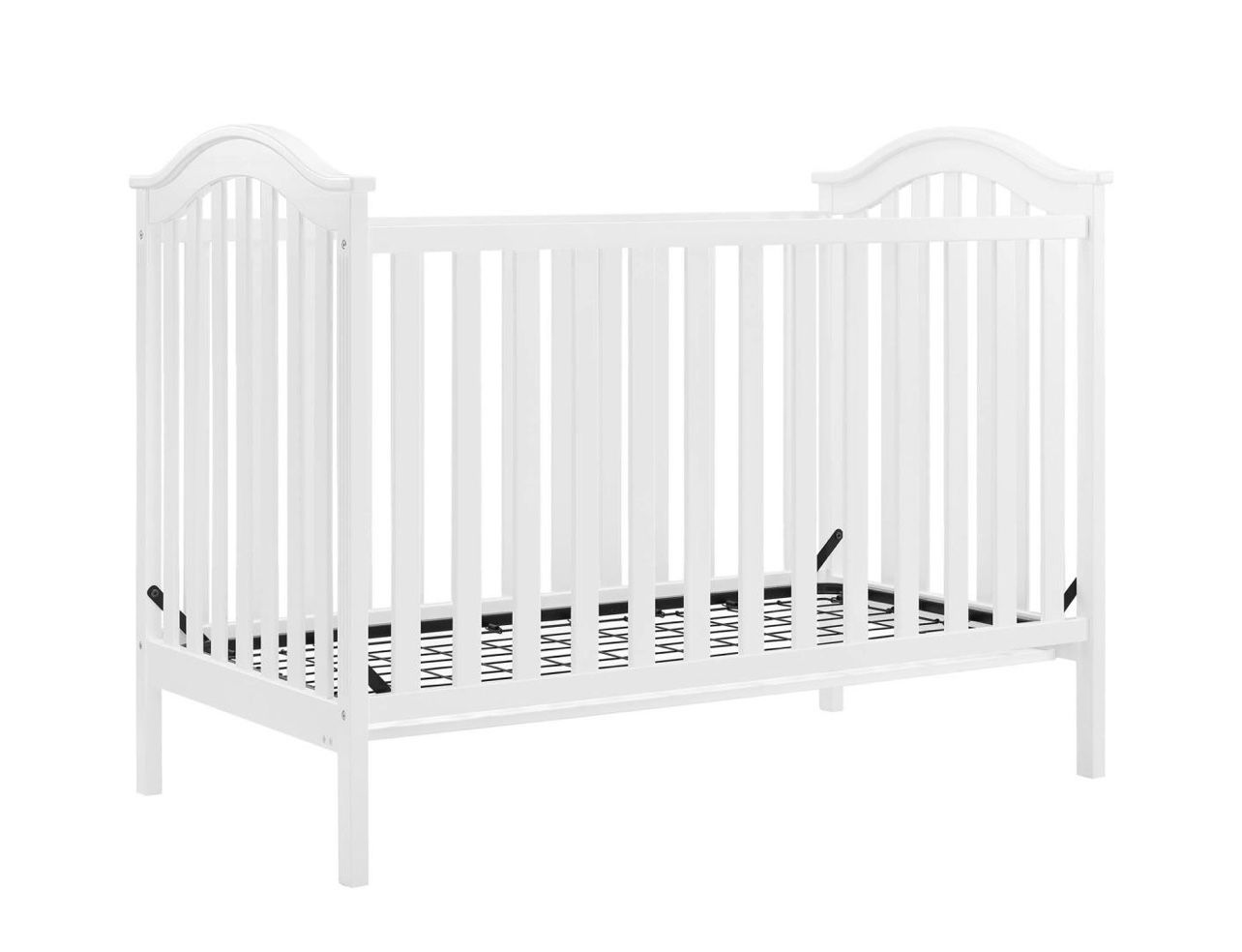 White Baby Crib  With Mattress 