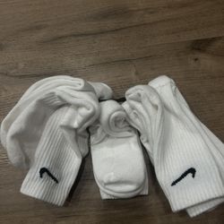 White Nike Socks