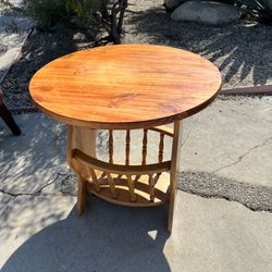 Real Wood Side Table Coffee Table Books Magazine Storage