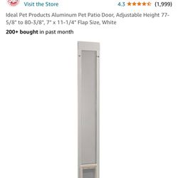 Pet Door For Sliders