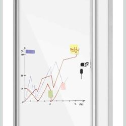 36"x24" Enclosed Bulletin Board, Lockable Weather-Resistant Aluminum Noticeboard for School & Office, Silver Frame w/Magentic Whiteboard.

New in plas