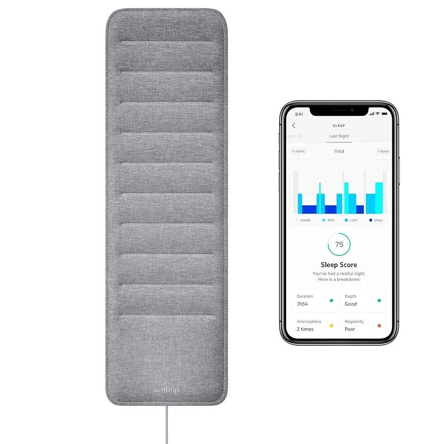 Withings Sleep Tracking Sensor Pad Under The Mattress For Sleep Cycle Analysis