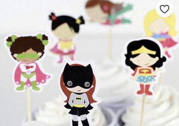 Super Heroes cupcake toppers