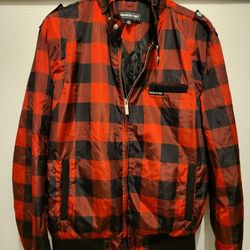 Members Only Buffalo Plaid Jacket Size Medium