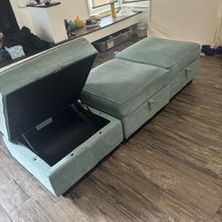 3  Ottomon Storage Couch Set. 