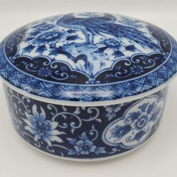 Peacock Vintage Ceramic Jewelry Box