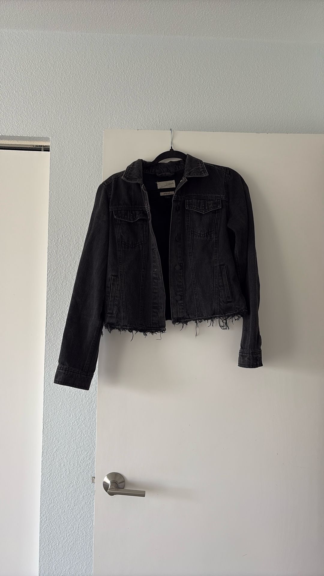 Black Cropped Jean Jacket