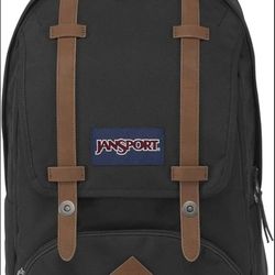 JANSPORT Cortlandt 15-inch Laptop Backpack - Rugged Vegan Leather Bag, Black