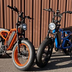 (2000W Peak)1500W Electric Scrambler Ebike, 20ah, 35mph, 25-60 Mile Range 