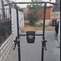 Power Tower Pull Up Bar Dip Station for Home Gym Strength Training Equipment Black