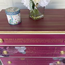 Beauty In Pink And Gold Dresser 