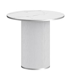 Modern 31.5” fluted round dining table - new in box