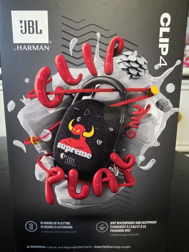 Supreme x Toy Machine JBL Clip4 Speaker
