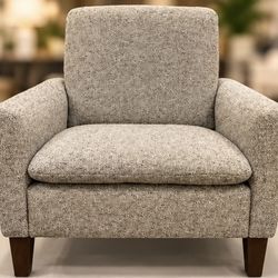 Brooks Brothers Modern Upholstered Accent Chair – Gray – 29” x 30” x 34” NEW
