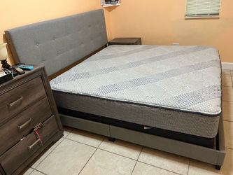 King bed and mattress.