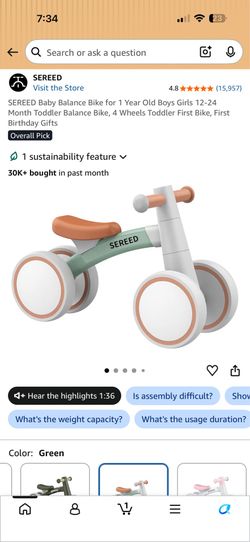 New Sereed Baby Balance Bike