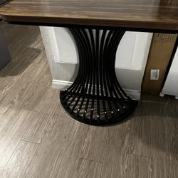 Console Table – Rustic Brown Industrial Entryway Table