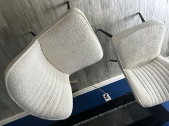 2 White End Chairs