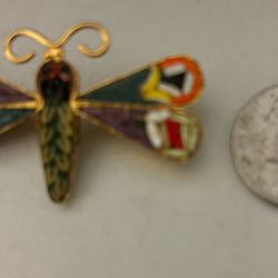 Micro Mosaic Italy Butterfly Brooch