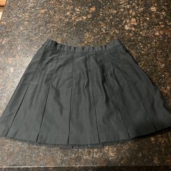 Girl Plain Black Skirt, Size 8