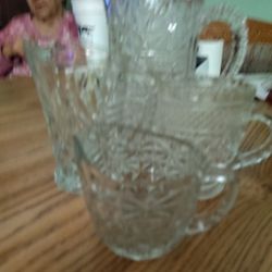 This is a Libbey Hobstar clear glass tumbler.