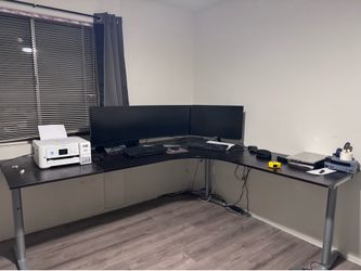 IKEA galant office computer desk l shaped corner