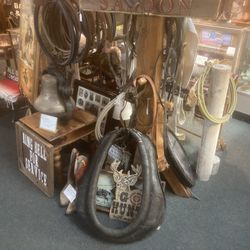 Large Antique Leather Oxen Collar