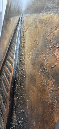 Oversized 3D Railroad Track Mixed-Media Wall Art – 65.25” x 36.5”