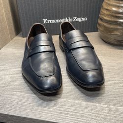 Ermenegildo Zenga dark navy loafer